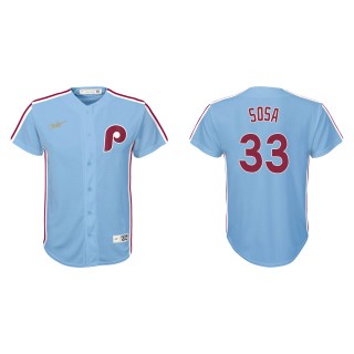 Youth Philadelphia Phillies Edmundo Sosa Light Blue Cooperstown Collection Jersey