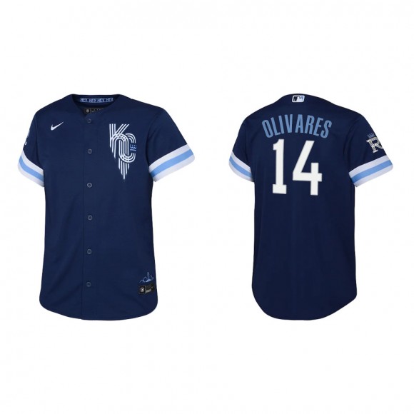 Youth Edward Olivares Navy City Connect Replica Jersey