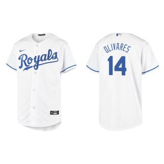 Youth Edward Olivares White Replica Home Jersey