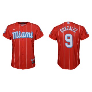 Youth Marlins Erik Gonzalez Red 2021 City Connect Replica Jersey