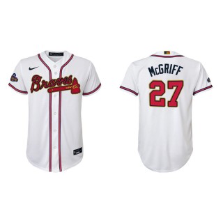 2022 Gold Program Fred McGriff Braves White Replica Youth Jersey