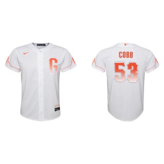 Youth Alex Cobb Giants White 2021 City Connect Replica Jersey