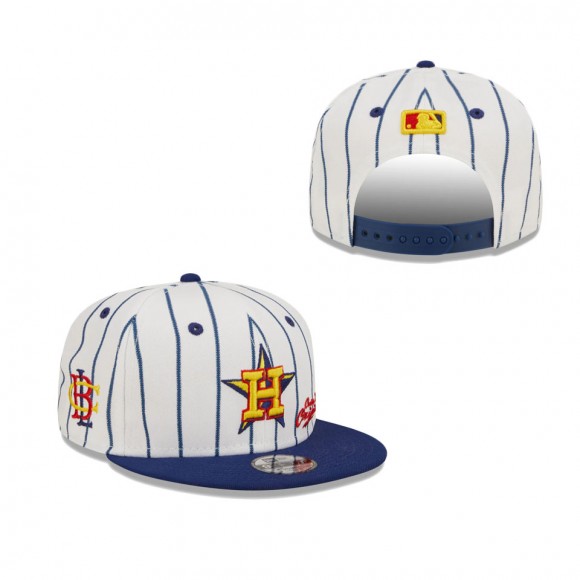 Youth Houston Astros White Navy MLB x Big League Chew Original 9FIFTY Snapback Adjustable Hat