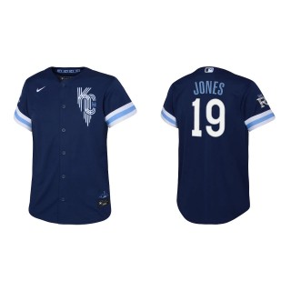 Youth JaCoby Jones Royals Navy 2022 City Connect Replica Jersey