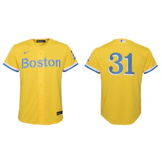 Youth Red Sox Jake Diekman Gold Light Blue 2021 City Connect Replica Jersey