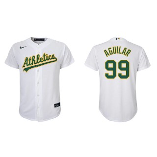 Youth Jesus Aguilar White Replica Home Jersey