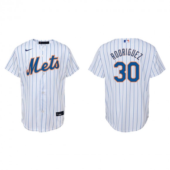 Youth Mets Joely Rodriguez White Replica Home Jersey
