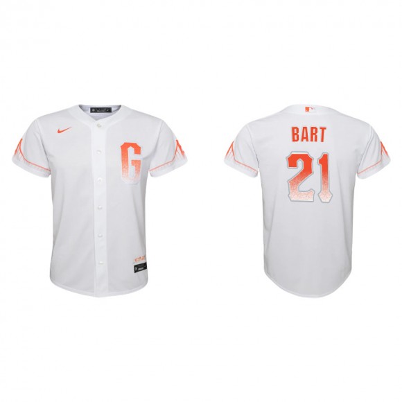 Youth Giants Joey Bart White 2021 City Connect Replica Jersey
