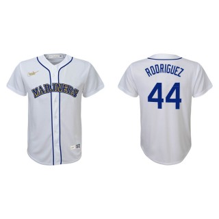 Youth Mariners Julio Rodriguez White Cooperstown Collection Jersey