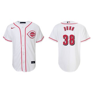 Youth Reds Justin Dunn White Replica Home Jersey