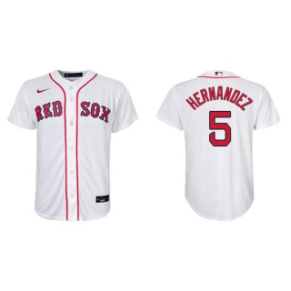 Youth Boston Red Sox Kike Hernandez White Replica Home Jersey