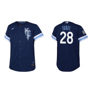 Youth Kyle Isbel Royals Navy 2022 City Connect Replica Jersey
