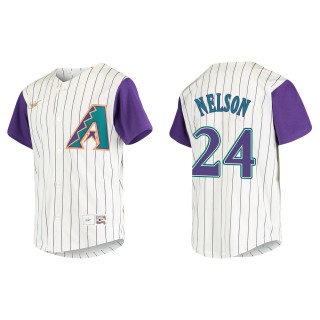 Youth Diamondbacks Kyle Nelson Cream Cooperstown Collection Jersey