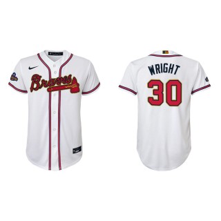 2022 Gold Program Kyle Wright Braves White Replica Youth Jersey