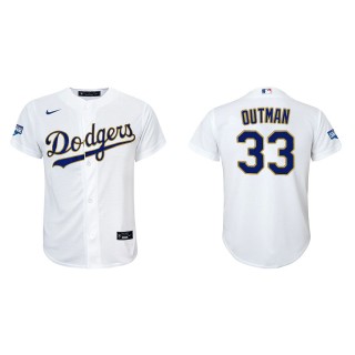 Youth James Outman White Gold Gold Program Replica Jersey