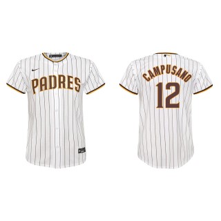 Youth San Diego Padres Luis Campusano White Replica Home Jersey