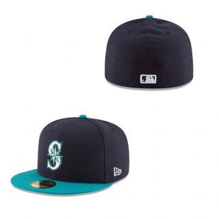 Youth Seattle Mariners Navy Authentic Collection 59FIFTY Fitted On-Field Hat