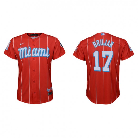 Youth Vidal Brujan Marlins Red City Connect Replica Jersey