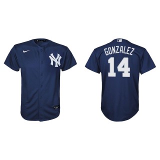 Youth Yankees Marwin Gonzalez Navy Replica Alternate Jersey