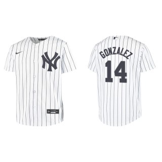 Youth Yankees Marwin Gonzalez White Replica Home Jersey
