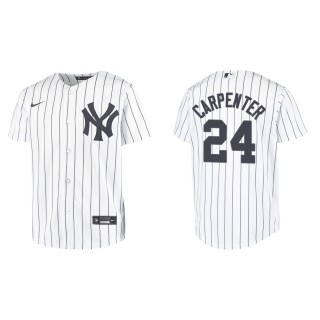 Youth New York Yankees Matt Carpenter White Replica Home Jersey