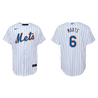 Youth Starling Marte Mets White Replica Home Jersey