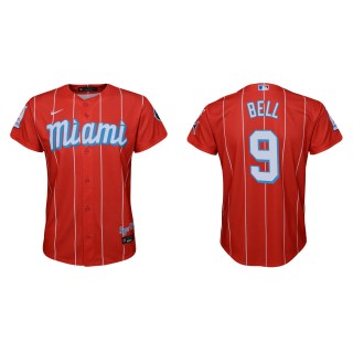 Youth Miami Marlins Josh Bell Red City Connect Replica Jersey