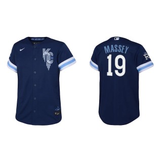 Youth Michael Massey Navy City Connect Replica Jersey