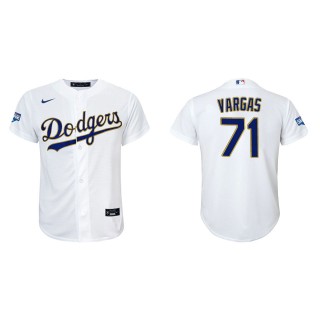 Youth Los Angeles Dodgers Miguel Vargas White Gold Gold Program Replica Jersey