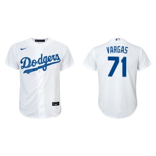 Youth Los Angeles Dodgers Miguel Vargas White Replica Home Jersey