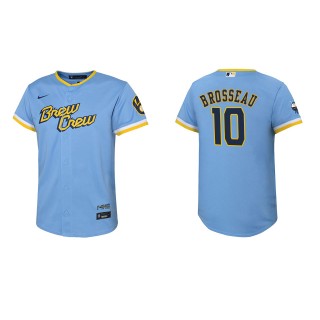 Youth Mike Brosseau Powder Blue City Connect Replica Jersey