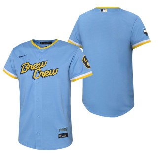 Youth Brewers Powder Blue 2022 City Connect Replica Team Jersey