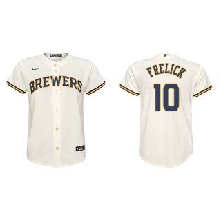 Youth Milwaukee Brewers Sal Frelick Cream Replica Home Jersey