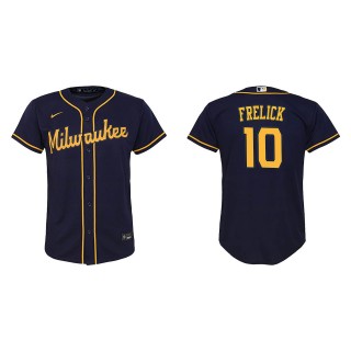 Youth Milwaukee Brewers Sal Frelick Navy Replica Jersey