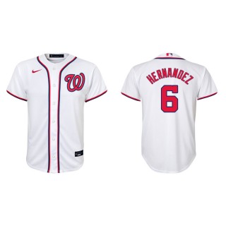 Youth Cesar Hernandez Nationals White Replica Home Jersey