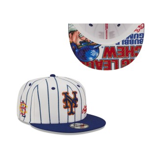 Youth New York Mets White Navy MLB x Big League Chew Original 9FIFTY Snapback Adjustable Hat