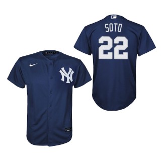 Youth New York Yankees Juan Soto Navy Replica Alternate Jersey