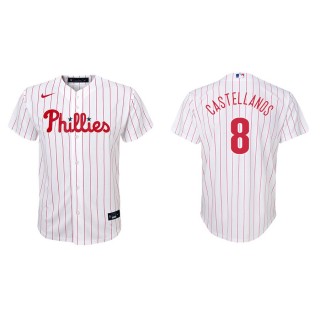 Youth Phillies Nick Castellanos White Replica Home Jersey