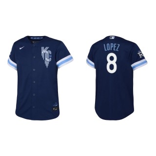 Youth Nicky Lopez Royals Navy 2022 City Connect Replica Jersey
