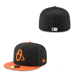 Youth Baltimore Orioles Black Authentic Collection 59FIFTY Fitted On-Field Hat