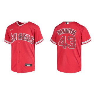 Youth Los Angeles Angels Patrick Sandoval Red Replica Jersey
