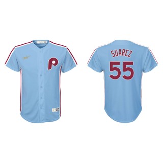 Youth Ranger Suarez Light Blue Cooperstown Collection Jersey