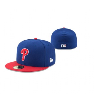 Youth Phillies Blue Authentic Collection 59FIFTY Fitted Hat