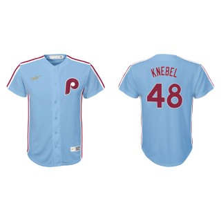 Youth Corey Knebel Phillies Light Blue Cooperstown Collection  Jersey