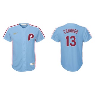 Youth Johan Camargo Phillies Light Blue Cooperstown Collection  Jersey
