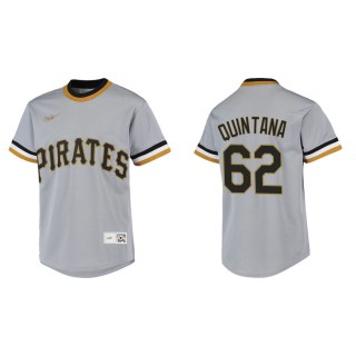 Youth Jose Quintana Pirates Gray Cooperstown Collection  Jersey