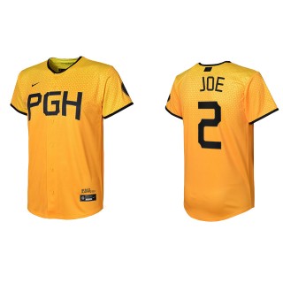 Youth Pittsburgh Pirates Connor Joe Gold City Connect Replica Jersey