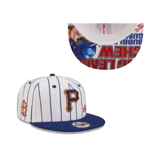 Youth Pittsburgh Pirates White Navy MLB x Big League Chew Original 9FIFTY Snapback Adjustable Hat