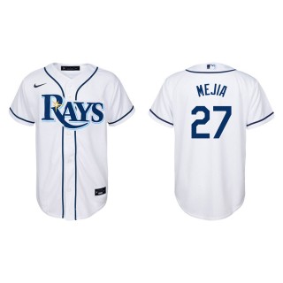 Youth Francisco Mejia Rays White Replica Home Jersey