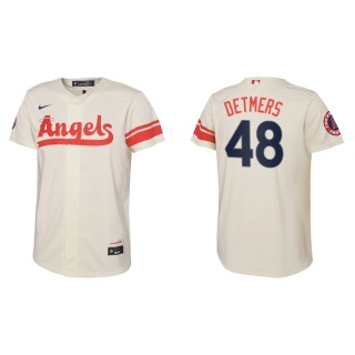 Youth Los Angeles Angels Reid Detmers Cream 2022 City Connect Replica Jersey
